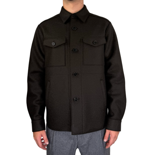 Harris Wharf London Giaccone Uomo Dark Brown CH9320MLK451