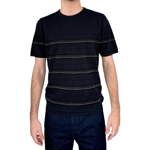 Roberto Collina Maglia Uomo Navy A2202110