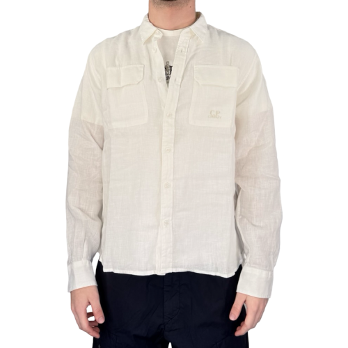 C.p. Company Camicie Uomo Gauze White SH274A0533G103