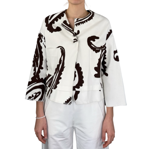 Corinna Caon Giacca Donna Bianco/maarrone 261607D013