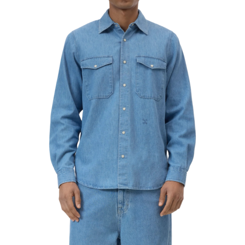 Closed Camicie Uomo Denim Chiaro C8491619KMBL