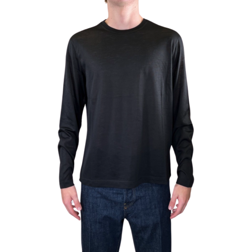 Filippo De Laurentiis Maglia Uomo Nero TSMLJWOOL990
