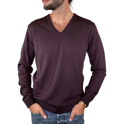 Roberto Collina Maglia Uomo Melanzana RM01002