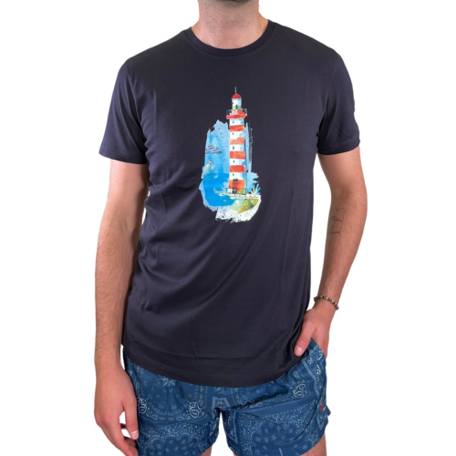 Cooperativa Pescatori Posillipo T-shirt Uomo Blu CP23130BL - 6.XL